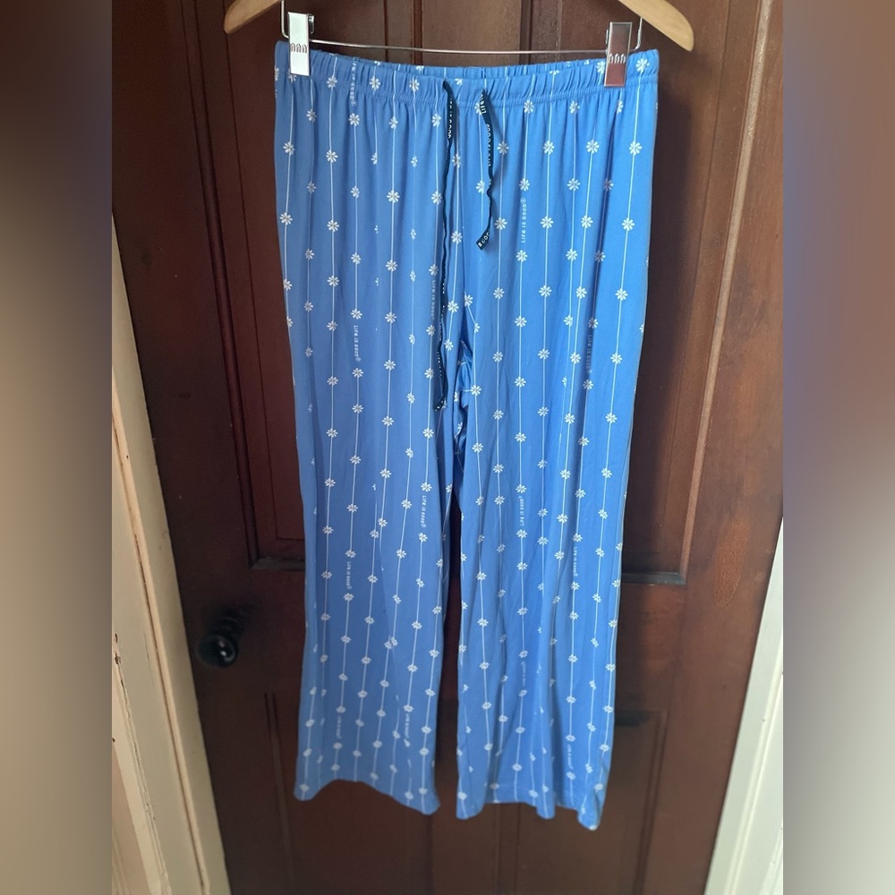 Life is Good women's medium blue pajama sleep pants